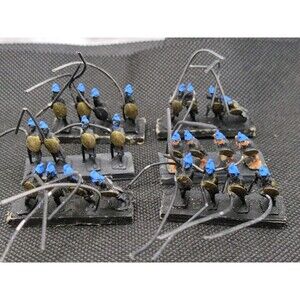 (24) Partially Painted Spearmen With Shields 15MM Miniatures